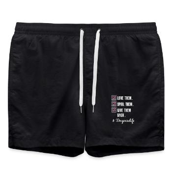 Fournisseur de services de garde Love Enseignante en garderie - Short de bain - noir - Devant - AI Model Male 185 light (185cm)