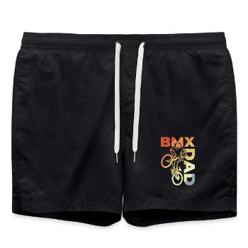 BMX Dad - Badeshorts - Schwarz - Vorne - AI Model Male 185 light (185cm)