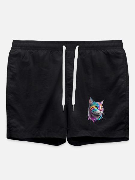 Chat - Short de bain - noir