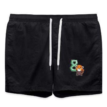8ème anniversaire Motif Red Panda - huit ans - Short de bain - noir - Devant - AI Model Male 185 light (185cm)