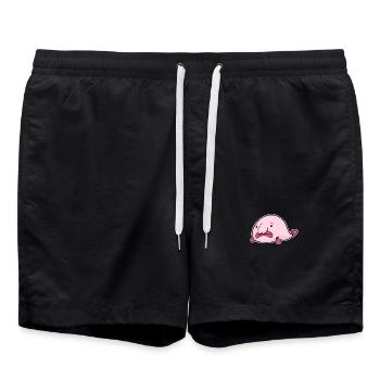 Blob Fish Fish Motif Drôle - Short de bain - noir - Devant - AI Model Male 185 light (185cm)