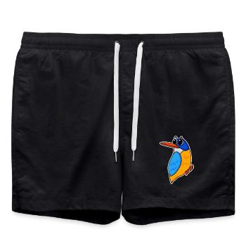 Niedlicher Eisvogel - Badeshorts - Schwarz - Vorne - AI Model Male 185 light (185cm)