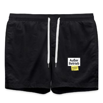 Außer Betrieb Geduldsfaden Gerissen Geduld Büro - Badeshorts - Schwarz - Vorne - AI Model Male 185 light (185cm)