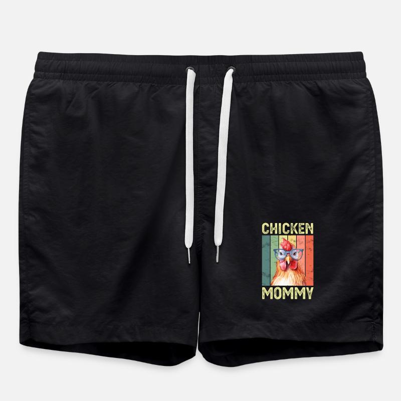 Huhn Hühner - Badeshorts - Schwarz