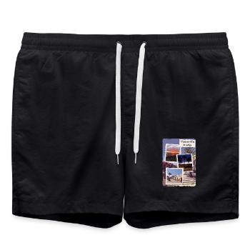 Teneriffa Landschaften bei Sonnenuntergang - Badeshorts - Schwarz - Vorne - AI Model Male 185 light (185cm)