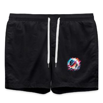 Impact astronaute météorite Impact Vintage - Short de bain - noir - Devant - AI Model Male 185 light (185cm)