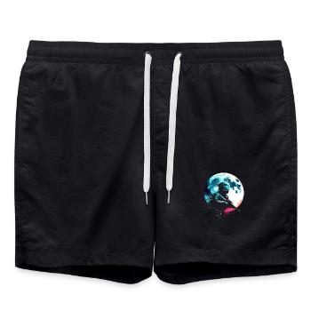 Paintball Sniper au clair de lune - Short de bain - noir - Devant - AI Model Male 185 light (185cm)