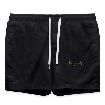 Budapest Skyline Heartbeat Hongrie Coeur Budapester - Short de bain - noir - Devant - AI Model Male 185 light (185cm)