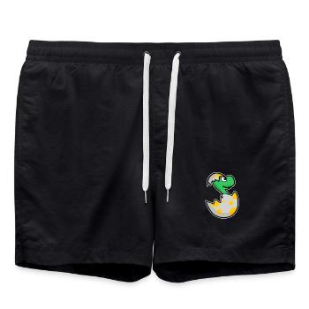 Dinosaure oeuf Dino bébé Motif - Short de bain - noir - Devant - AI Model Male 185 light (185cm)