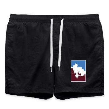 Hirschsprung fou - Short de bain - noir - Devant - AI Model Male 185 light (185cm)