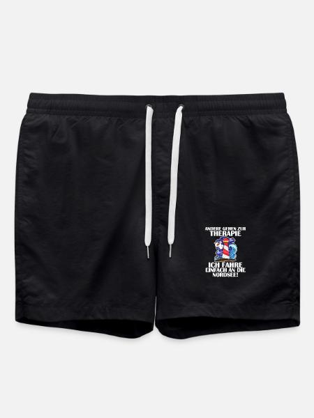 Nordsee Spruch - Badeshorts - Schwarz