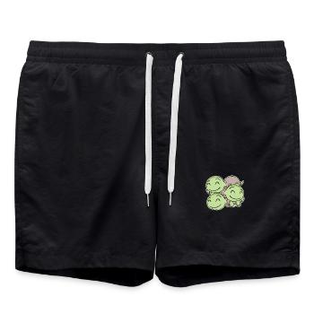 Schildkröte Motiv - Badeshorts - Schwarz - Vorne - AI Model Male 185 light (185cm)