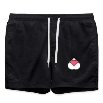 Arsch Herz Liebe - Badeshorts - Schwarz - Vorne - AI Model Male 185 light (185cm)