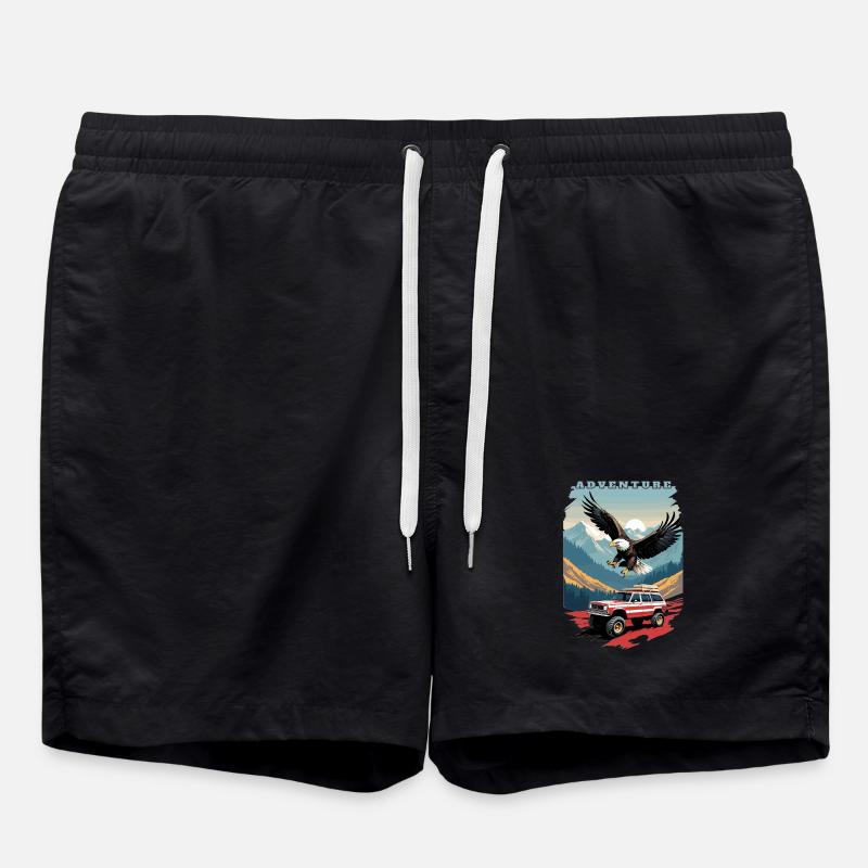 Abenteuerreise USA - Badeshorts - Schwarz