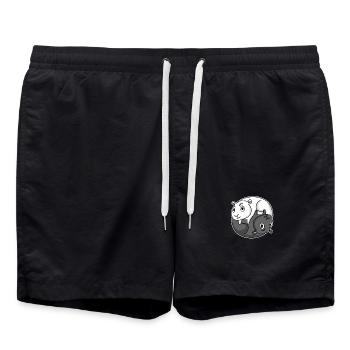Cochon d’Inde Yin Yang Cochon d’Inde - Short de bain - noir - Devant - AI Model Male 185 light (185cm)