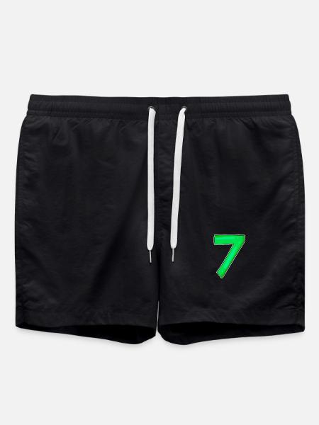 7 Numéro Numéro Vert - Short de bain - noir