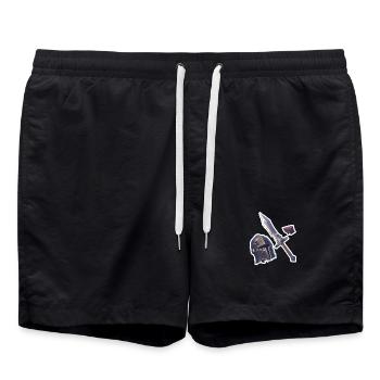 RPG Items Schwert Helm Rollenspiel Shirt - Badeshorts - Schwarz - Vorne - AI Model Male 185 light (185cm)