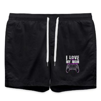 J’adore quand ma mère me laisse jouer - Short de bain - noir - Devant - AI Model Male 185 light (185cm)