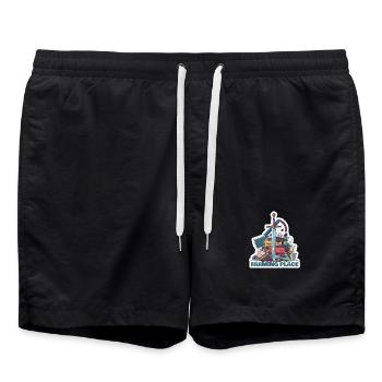 Farming Place Legendary Loot Level Gamer Shirt - Badeshorts - Schwarz - Vorne - AI Model Male 185 light (185cm)