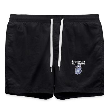 Muttertag - erster Muttertag Geschenk. - Badeshorts - Schwarz - Vorne - AI Model Male 185 light (185cm)