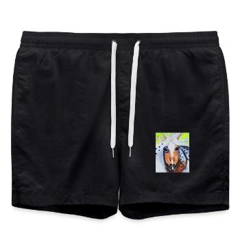 Free Spirit - Wildpferd - Badeshorts - Schwarz - Vorne - AI Model Male 185 light (185cm)
