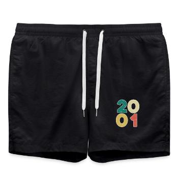 2001 - Année 2001 - Année 2001 - Short de bain - noir - Devant - AI Model Male 185 light (185cm)
