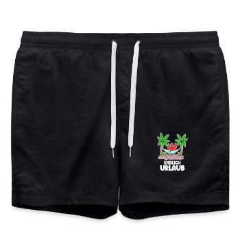 Urlaub Ferien Frei - Badeshorts - Schwarz - Vorne - AI Model Male 185 light (185cm)