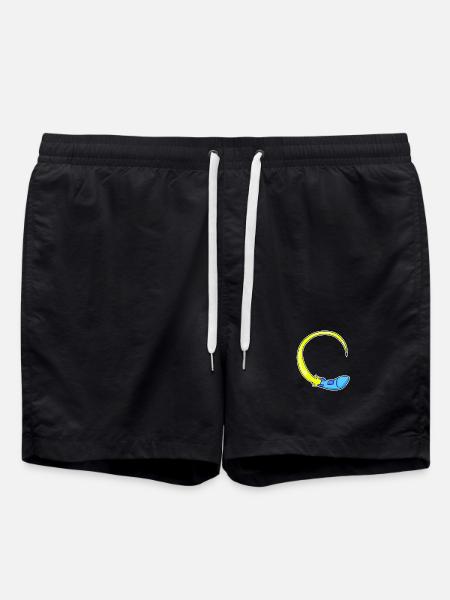 Rocket motif - Swim Trunks - black