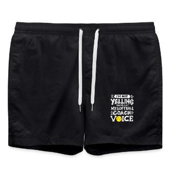 Softball Trainer - Badeshorts - Schwarz - Vorne - AI Model Male 185 light (185cm)