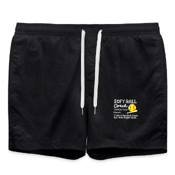 Softball Trainer - Badeshorts - Schwarz - Vorne - AI Model Male 185 light (185cm)