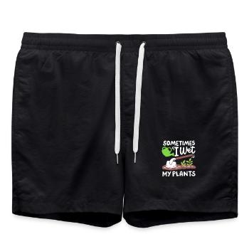Garten Gartenarbeit Gießkanne - Badeshorts - Schwarz - Vorne - AI Model Male 185 light (185cm)