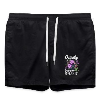 Garten Pflanzenliebhaber - Badeshorts - Schwarz - Vorne - AI Model Male 185 light (185cm)