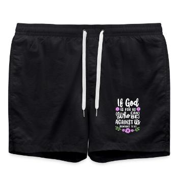 Christlicher Bibelvers Religiös - Badeshorts - Schwarz - Vorne - AI Model Male 185 light (185cm)