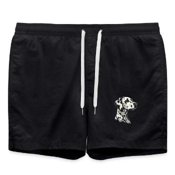 Dalmatiner Hunde Liebhaber Ich Liebe Dalmatiner - Badeshorts - Schwarz - Vorne - AI Model Male 185 light (185cm)