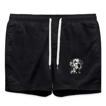 Dalmatiner Hunde Liebhaber Ich Liebe Dalmatiner - Badeshorts - Schwarz - Vorne - AI Model Male 185 light (185cm)