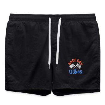 Drag Racing Rennwagen Rennfahrer - Badeshorts - Schwarz - Vorne - AI Model Male 185 light (185cm)