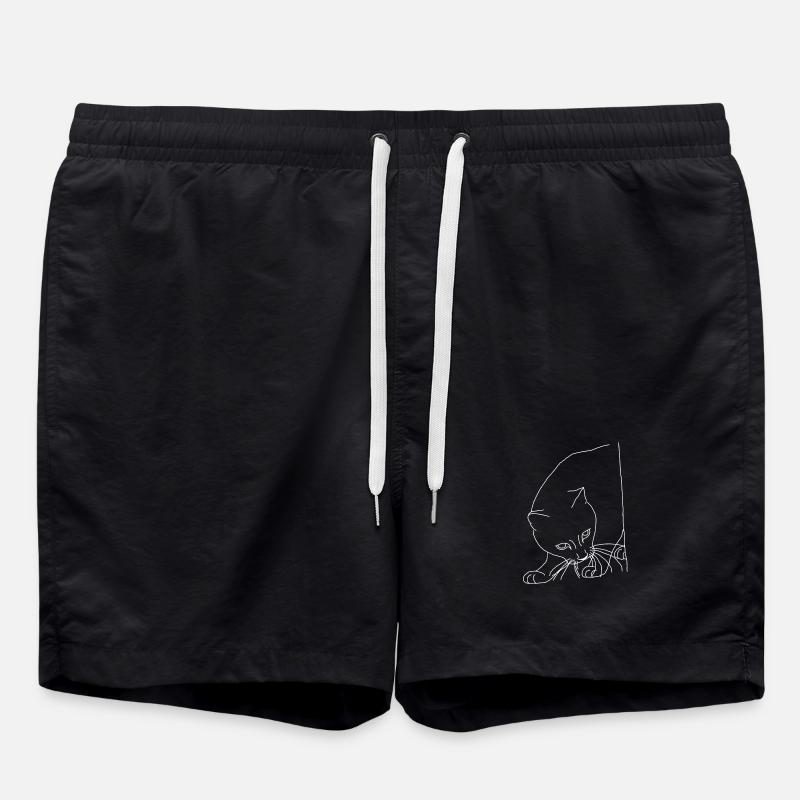 Chat - Short de bain - noir
