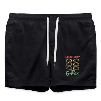 Taco Cinco de Mayo mexikanisch - Badeshorts - Schwarz - Vorne - AI Model Male 185 light (185cm)