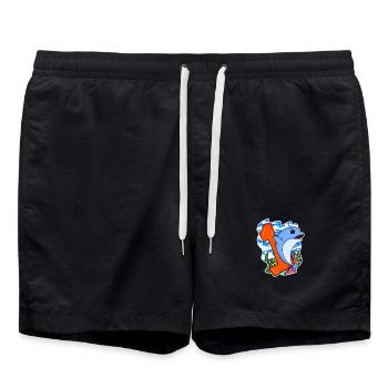 Numéro 1 Numéro Un - Motif Dauphin - Short de bain - noir - Devant - AI Model Male 185 light (185cm)