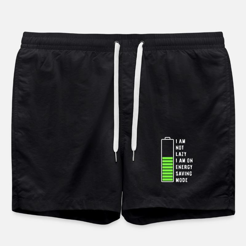 I am not lazy - Badeshorts - Schwarz