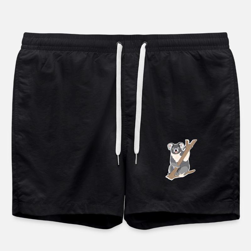 Koala Koala Bear - Swim Trunks - black