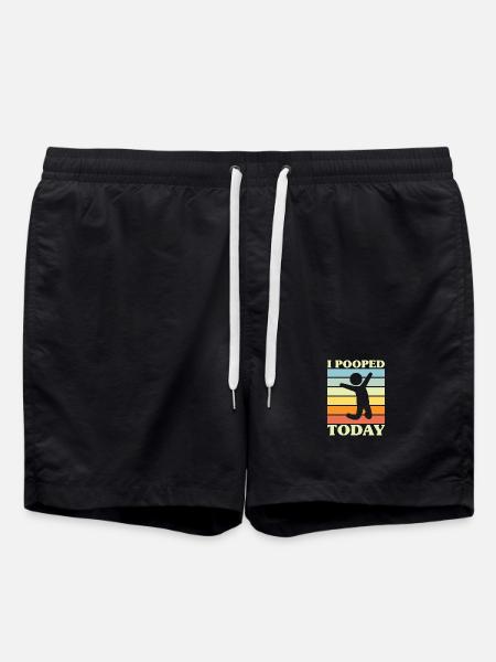I pooped today - Badeshorts - Schwarz