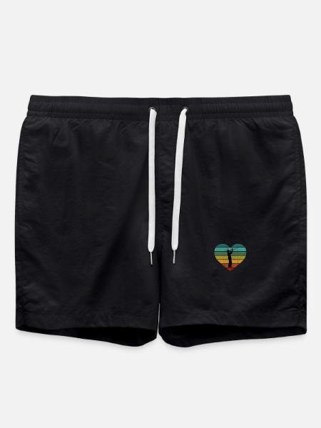 Trombonista Silhouette Trombone Retro Cuore - Costume a pantaloncino - nero
