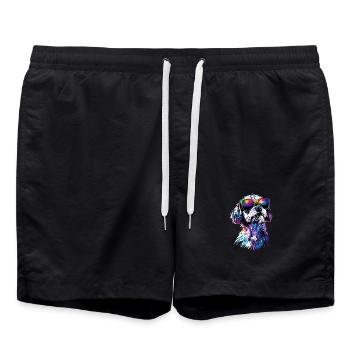Maltais Petit Chien Maltais Amour Doux Maltais - Short de bain - noir - Devant - AI Model Male 185 light (185cm)