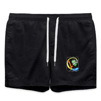 Numéro 1 Numéro Un - Motif Dinosaure - Short de bain - noir - Devant - AI Model Male 185 light (185cm)