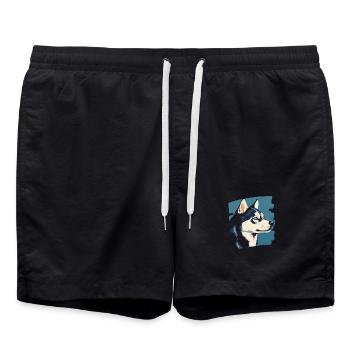 Rauque - Short de bain - noir - Devant - AI Model Male 185 light (185cm)