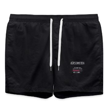 Kürschnerin Ausbildung Beruf Geschenk - Badeshorts - Schwarz - Vorne - AI Model Male 185 light (185cm)