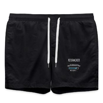 Keramiker Ausbildung Beruf Geschenk - Badeshorts - Schwarz - Vorne - AI Model Male 185 light (185cm)