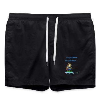 La patience du pêcheur - Short de bain - noir - Devant - AI Model Male 185 light (185cm)