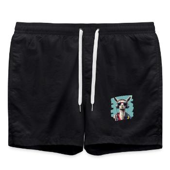 Casque Llama - Short de bain - noir - Devant - AI Model Male 185 light (185cm)